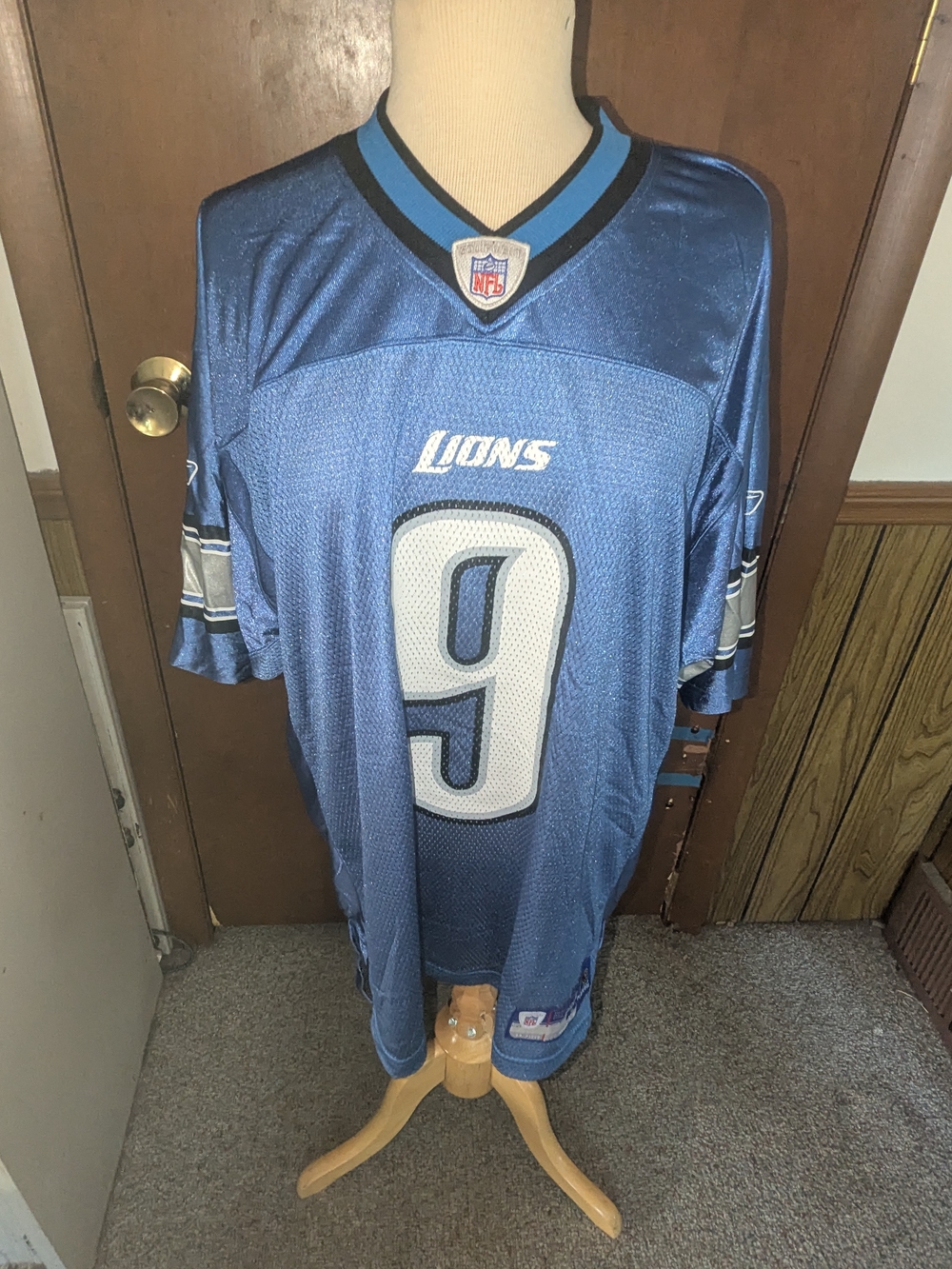 NFL Detroit Lions #9 Blue Game Jersey